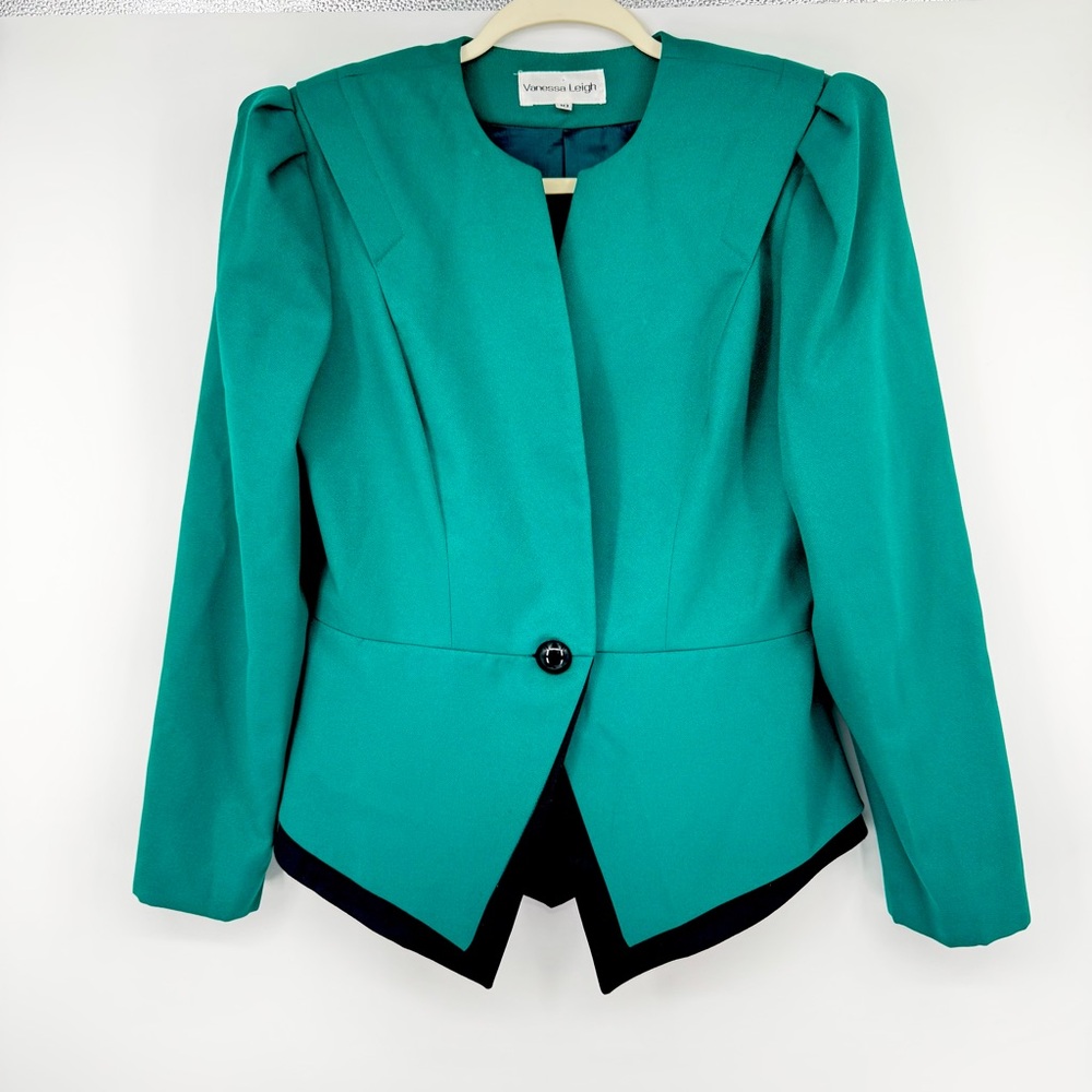90’s Vintage Blazers by Vanessa Leigh in Teal Green Size 10